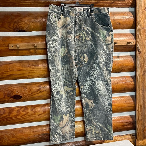 Mossy Oak Camouflage Cargo Pants - Green and Brown 40x34 - Picture 1 of 5